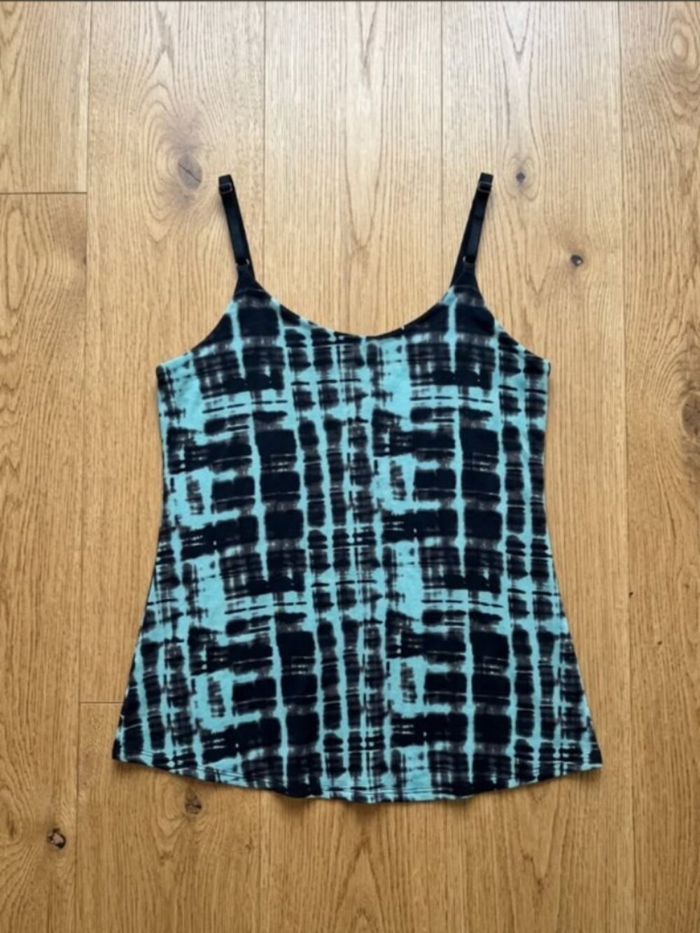 Blue & Black Abstract Print Cami Tank Size 2 #213